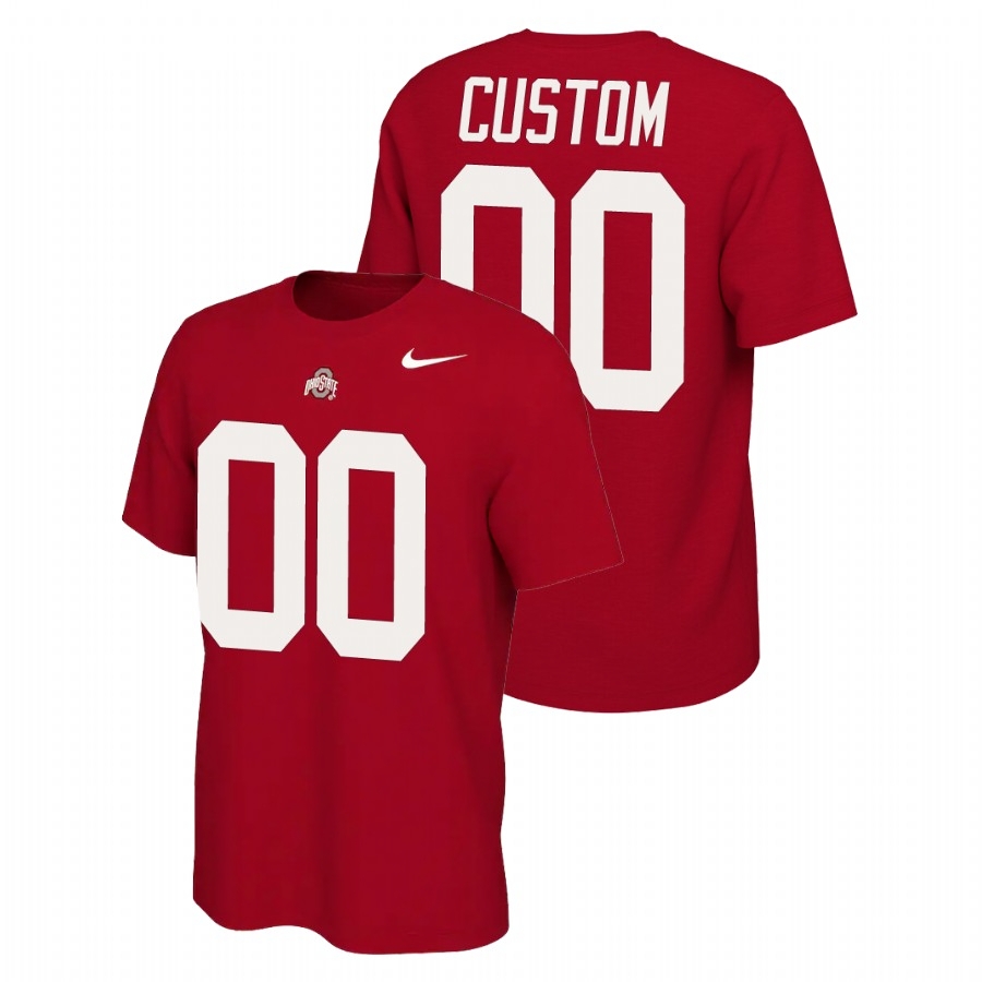 Ohio State Buckeyes Men's NCAA Custom #00 Scarlet Name & Number Retro Nike College Football T-Shirt RAZ4349RP
